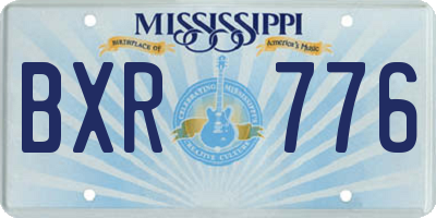 MS license plate BXR776