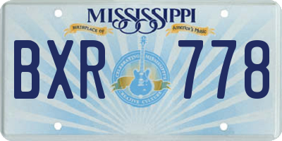 MS license plate BXR778