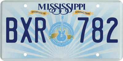 MS license plate BXR782