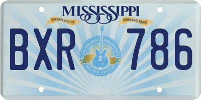 MS license plate BXR786