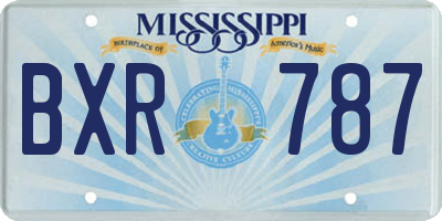 MS license plate BXR787