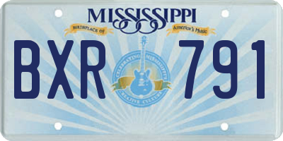 MS license plate BXR791