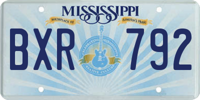 MS license plate BXR792
