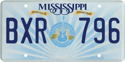 MS license plate BXR796