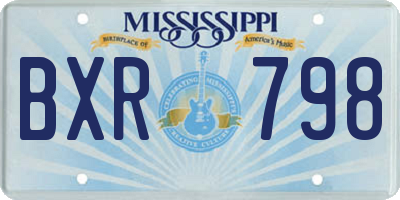 MS license plate BXR798