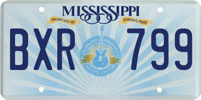 MS license plate BXR799