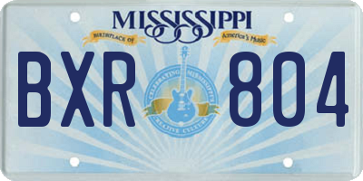 MS license plate BXR804