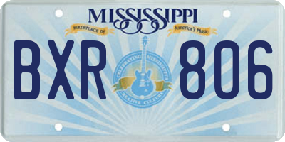 MS license plate BXR806