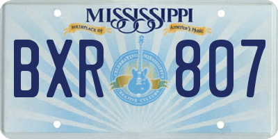 MS license plate BXR807