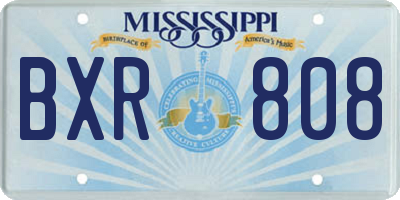MS license plate BXR808