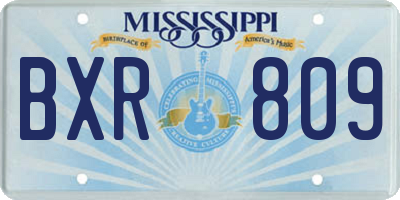 MS license plate BXR809