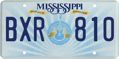 MS license plate BXR810