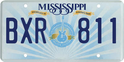 MS license plate BXR811