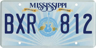 MS license plate BXR812