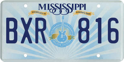 MS license plate BXR816