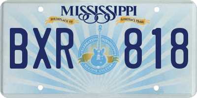 MS license plate BXR818