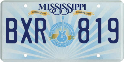 MS license plate BXR819