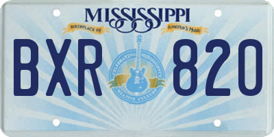 MS license plate BXR820