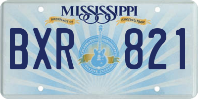 MS license plate BXR821
