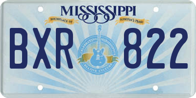 MS license plate BXR822