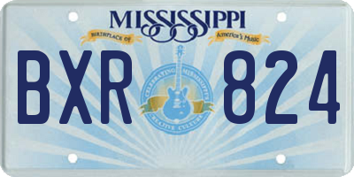 MS license plate BXR824