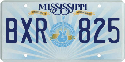 MS license plate BXR825