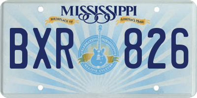MS license plate BXR826