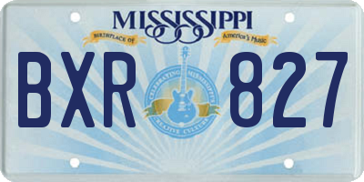 MS license plate BXR827