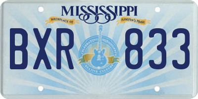 MS license plate BXR833