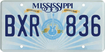 MS license plate BXR836