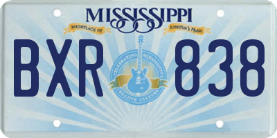MS license plate BXR838