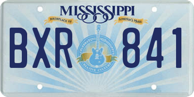 MS license plate BXR841