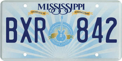 MS license plate BXR842