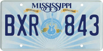 MS license plate BXR843