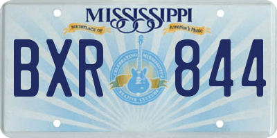 MS license plate BXR844