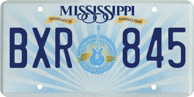 MS license plate BXR845