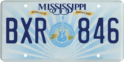 MS license plate BXR846