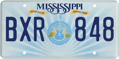 MS license plate BXR848
