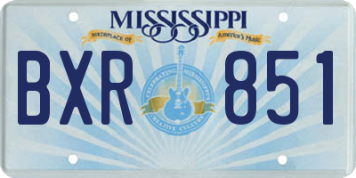 MS license plate BXR851