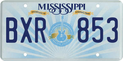 MS license plate BXR853