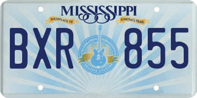 MS license plate BXR855