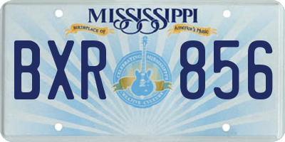 MS license plate BXR856