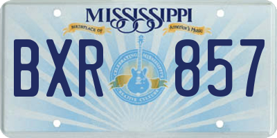 MS license plate BXR857