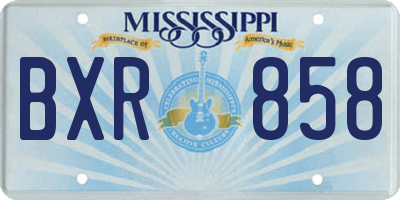 MS license plate BXR858