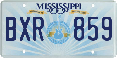 MS license plate BXR859