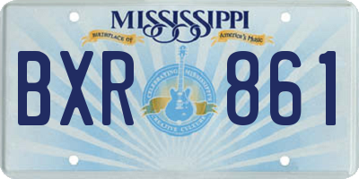 MS license plate BXR861