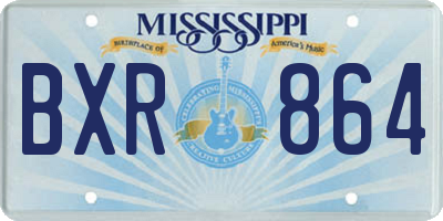 MS license plate BXR864