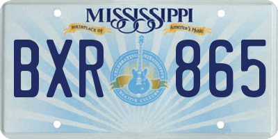 MS license plate BXR865