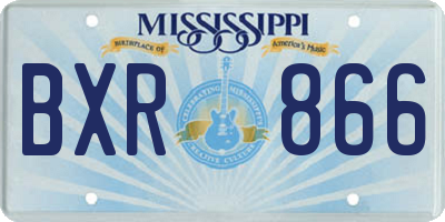 MS license plate BXR866