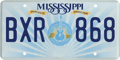 MS license plate BXR868